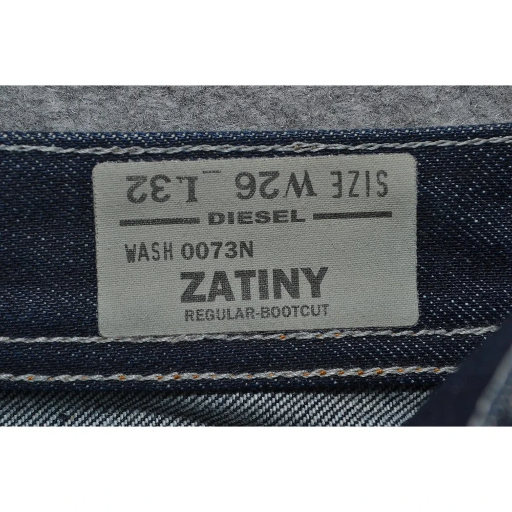 DIESEL Zatiny Bootcut Button Fly Jeans Mens SZ 28x27 (Tag 26x32) Dark Wash 0073N